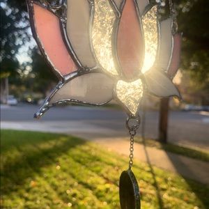 Stained Glass lily chakra colors